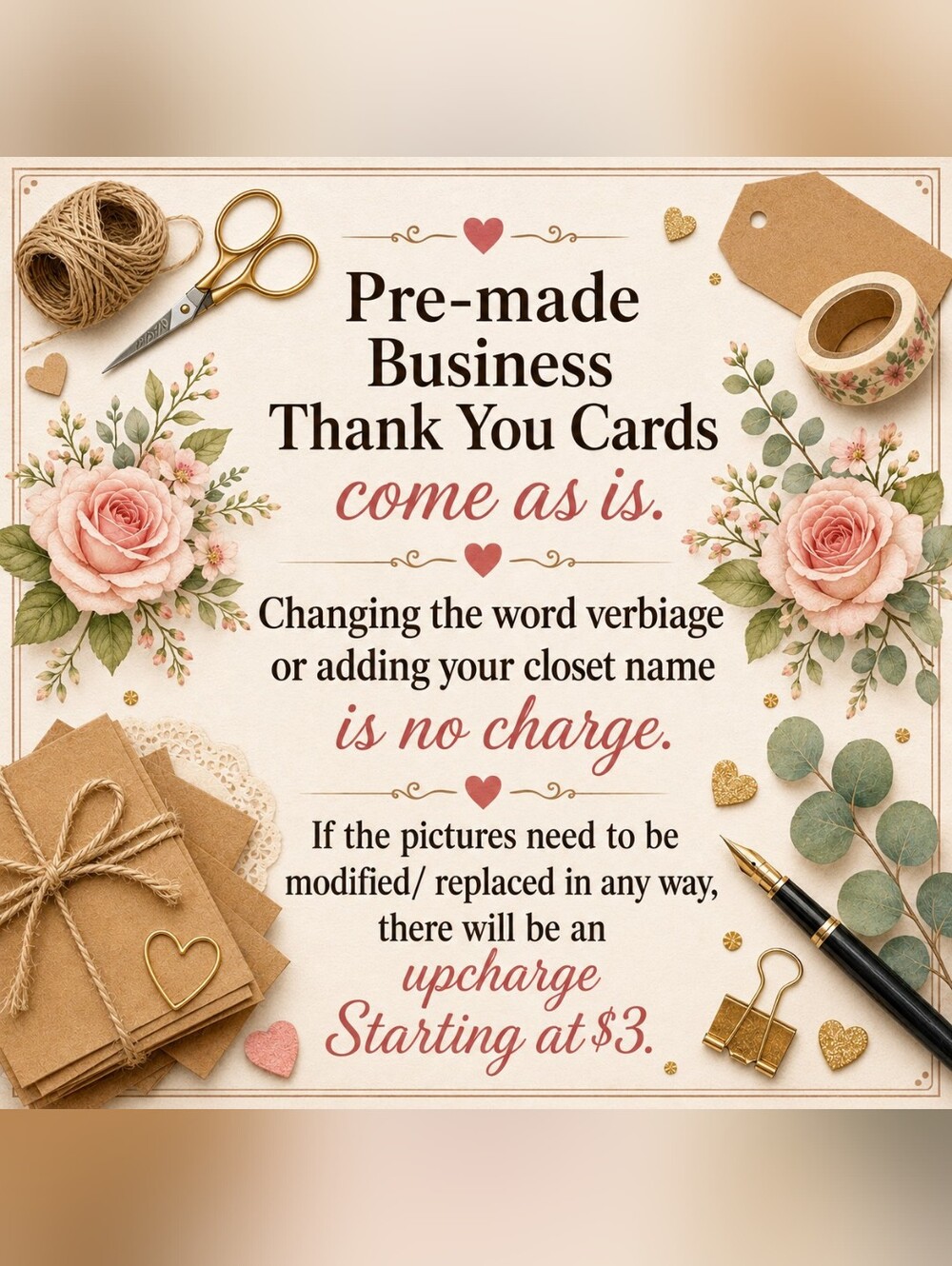 Hand Crafted Business Thank You Card 50 Count Ghost & Candy Corn - Picture 2 of 2